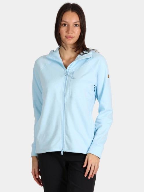 Fjallraven Abisko Grid Fleece Hoodie W női polár pulóver világoskék színben 2
