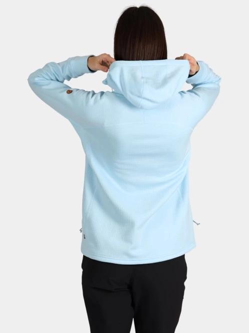 Fjallraven Abisko Grid Fleece Hoodie W női polár pulóver világoskék színben 4