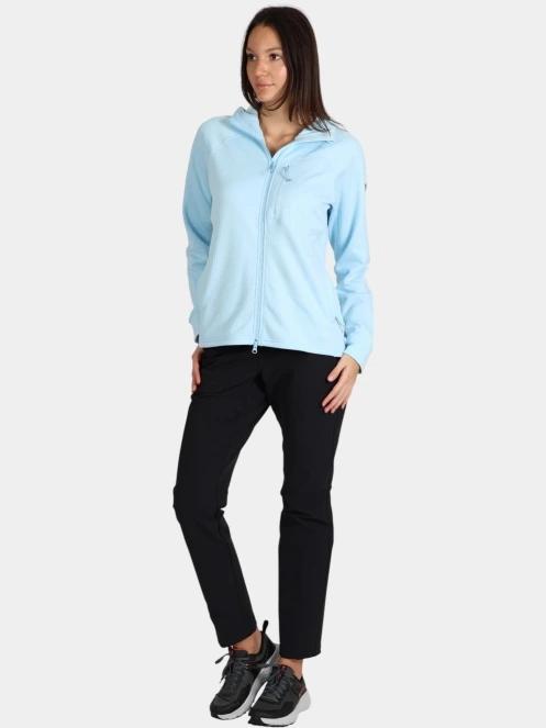 Fjallraven Abisko Grid Fleece Hoodie W női polár pulóver világoskék színben 5