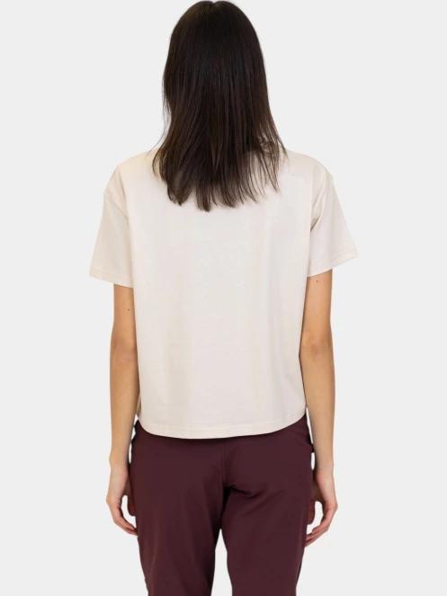 Fjallraven Fjällblomster Logo T-shirt W női crop top fehér színben 4
