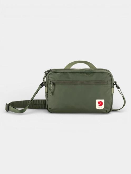 Fjallraven High Coast Crossbody oldaltáska sötétzöld színben 2