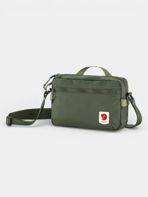 Fjallraven High Coast Crossbody oldaltáska sötétzöld színben 4