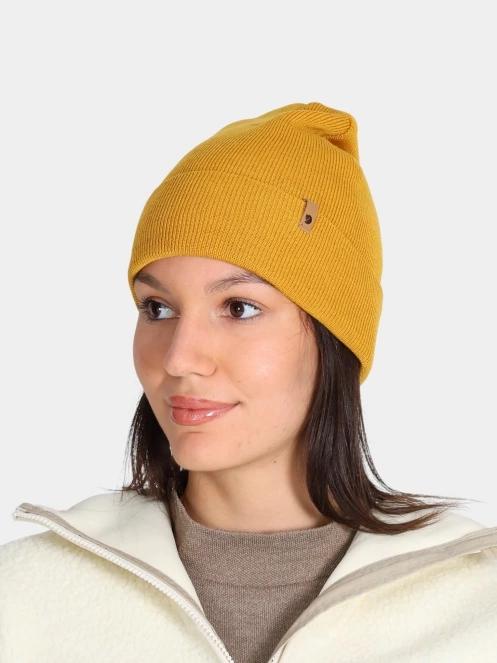 Fjallraven Classic Knit Hat kötött sapka sárga színben 3