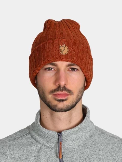 Fjallraven Byron Hat kötött sapka narancssárga színben 4