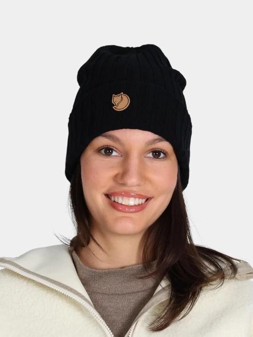 Fjallraven Byron Hat kötött sapka fekete színben 2