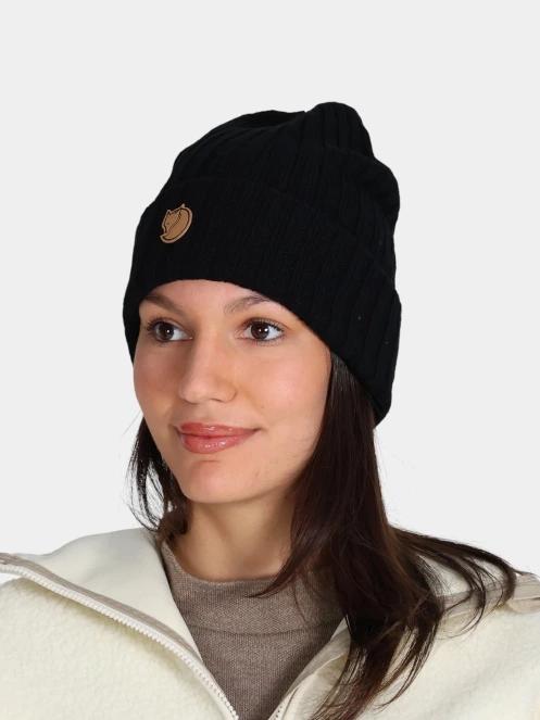Fjallraven Byron Hat kötött sapka fekete színben 3
