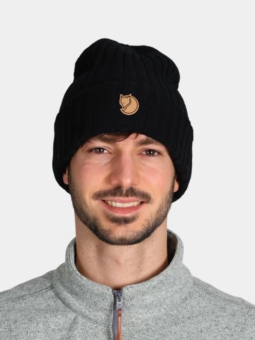Fjallraven Byron Hat kötött sapka fekete színben 4