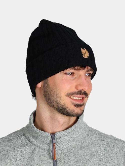 Fjallraven Byron Hat kötött sapka fekete színben 5