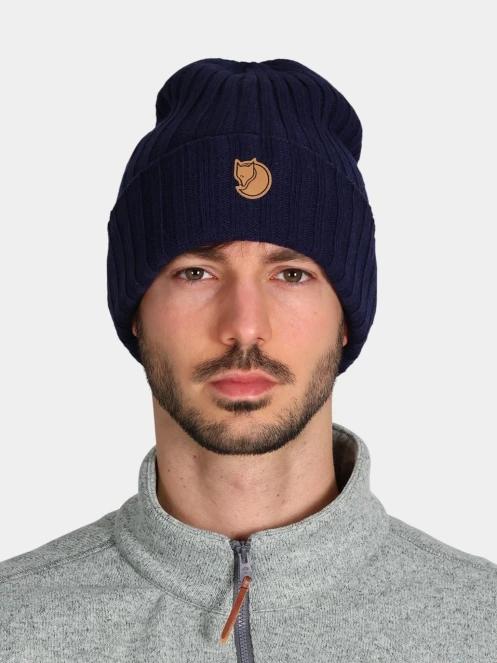 Fjallraven Byron Hat kötött sapka sötétkék színben 4