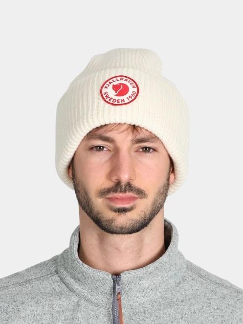 Fjallraven 1960 Logo Hat kötött sapka fehér színben 4