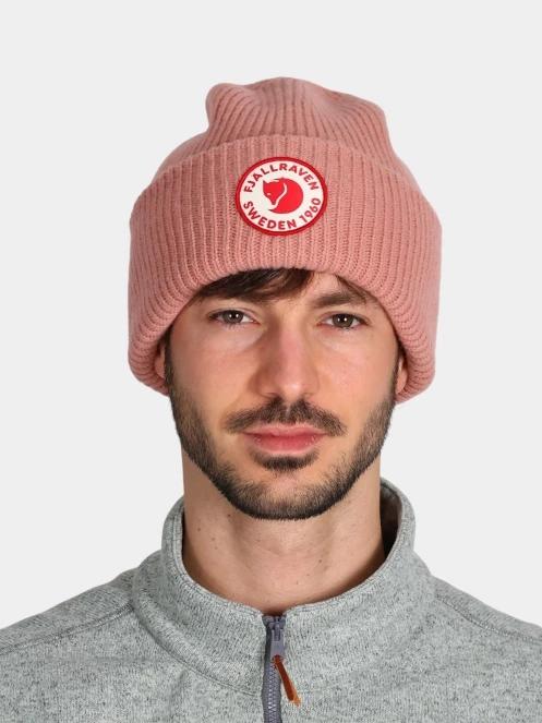 Fjallraven 1960 Logo Hat kötött sapka rózsaszín színben 4