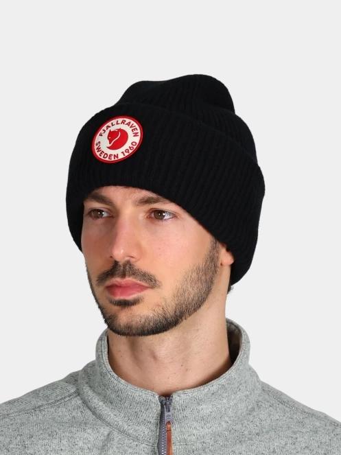 Fjallraven 1960 Logo Hat kötött sapka fekete színben 5
