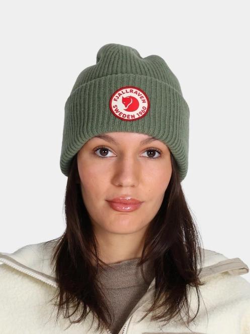 Fjallraven 1960 Logo Hat kötött sapka zöld színben 2
