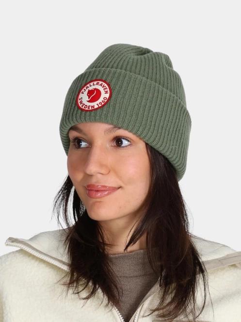 Fjallraven 1960 Logo Hat kötött sapka zöld színben 3