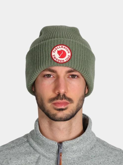 Fjallraven 1960 Logo Hat kötött sapka zöld színben 4