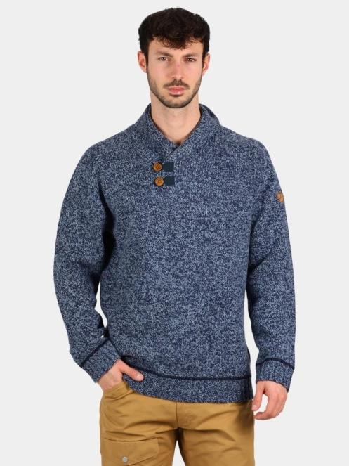 Fjallraven Lada Sweater M férfi kötött pulóver sötétkék színben 2