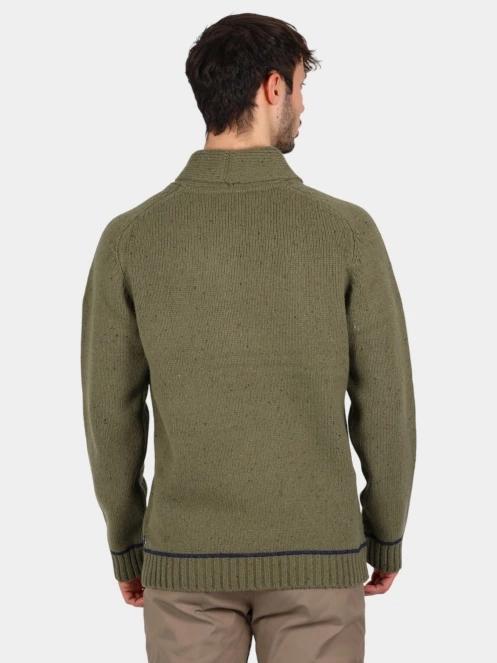 Fjallraven Lada Sweater M férfi kötött pulóver zöld színben 4