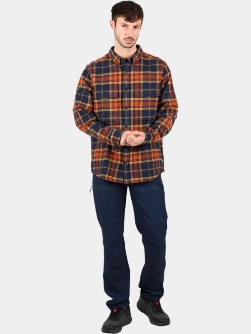 Fjallraven Övik Twill Shirt M férfi hosszú ujjú ing narancssárga színben 5