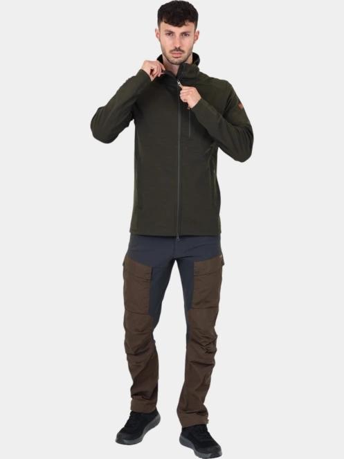 Fjallraven Keb Fleece Hoodie M férfi kapucnis pulóver zöld színben 5