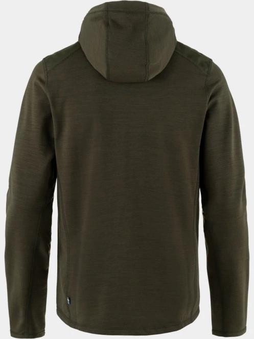 Fjallraven Keb Fleece Hoodie M férfi kapucnis pulóver zöld színben 8