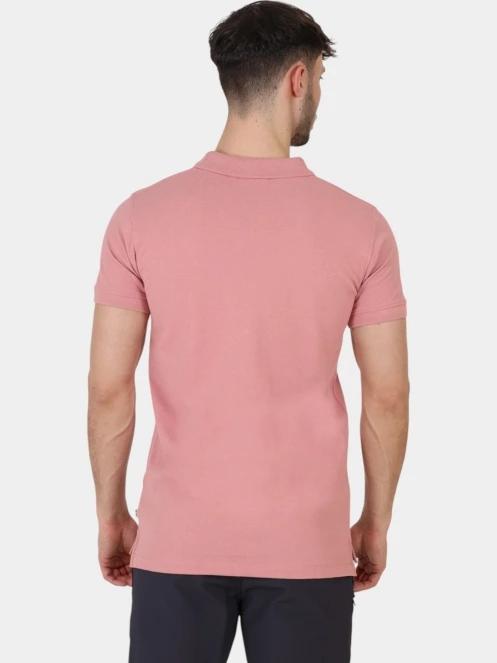 Fjallraven Övik Polo Shirt M férfi galléros póló rózsaszín színben 4