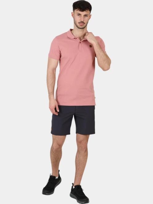 Fjallraven Övik Polo Shirt M férfi galléros póló rózsaszín színben 6