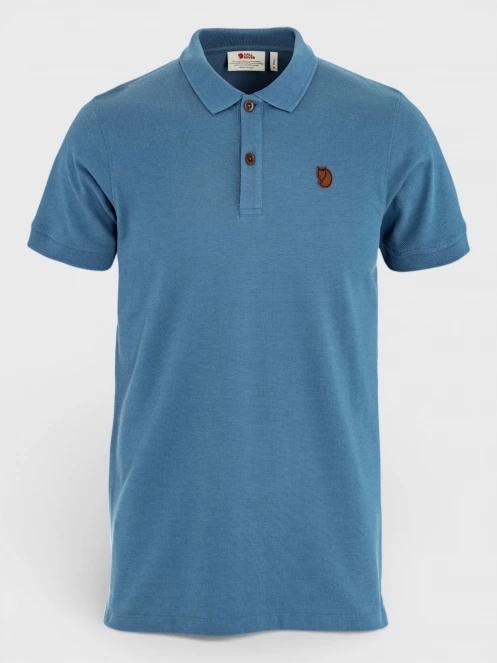 Fjallraven Övik Polo Shirt M férfi galléros póló kék színben 2