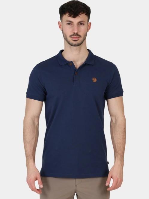 Fjallraven Övik Polo Shirt M férfi galléros póló sötétkék színben 2