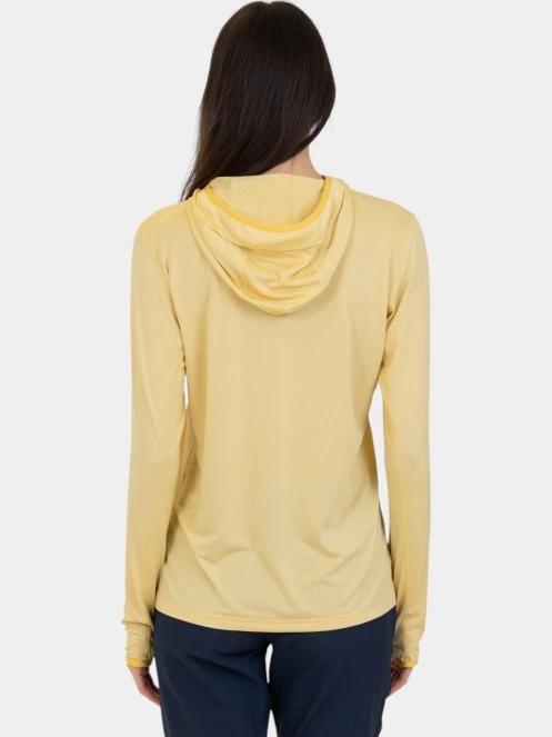 Fjallraven Abisko Sun-hoodie W női kapucnis pulóver sárga színben 4