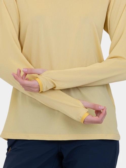 Fjallraven Abisko Sun-hoodie W női kapucnis pulóver sárga színben 5