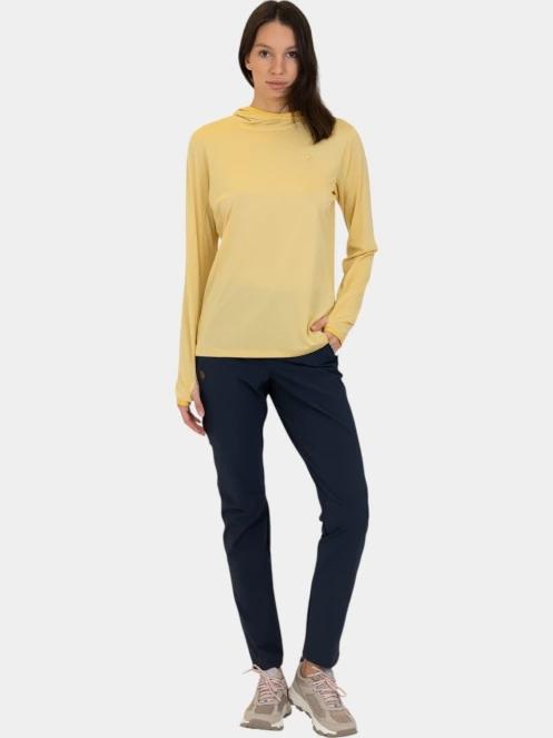 Fjallraven Abisko Sun-hoodie W női kapucnis pulóver sárga színben 6