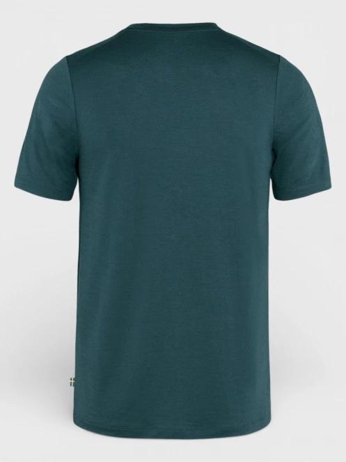 Fjallraven Abisko Wool Classic SS M férfi rövid ujjú sport póló sötétkék színben 3