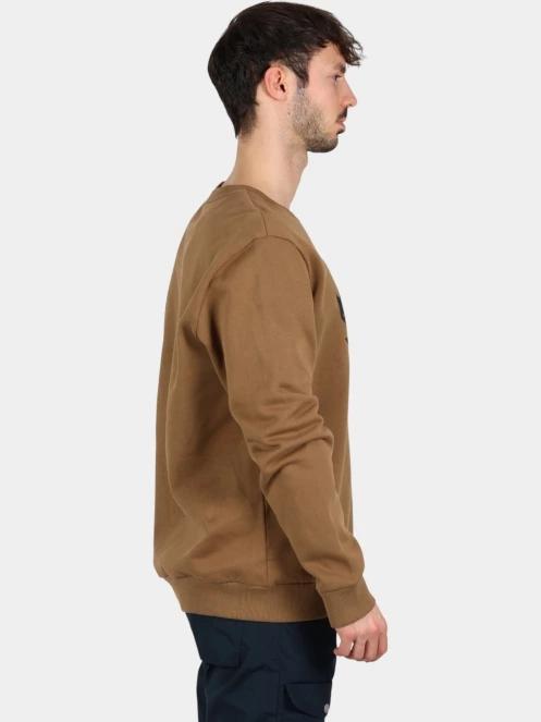 Fjallraven Fjällräven Logo Sweater M férfi pulóver barna színben 3