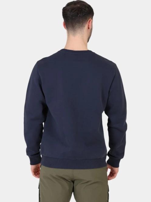 Fjallraven Fjällräven Logo Sweater M férfi pulóver sötétkék színben 4