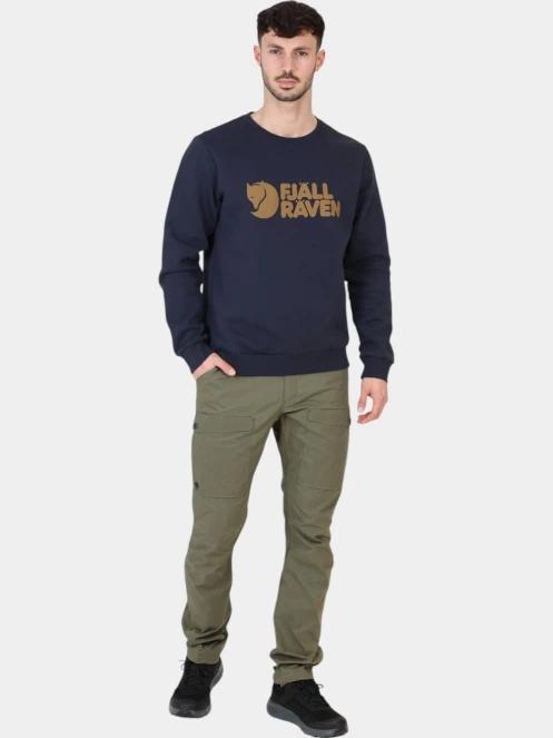 Fjallraven Fjällräven Logo Sweater M férfi pulóver sötétkék színben 6