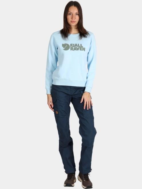 Fjallraven Fjällräven Logo Sweater W női pulóver világoskék színben 5