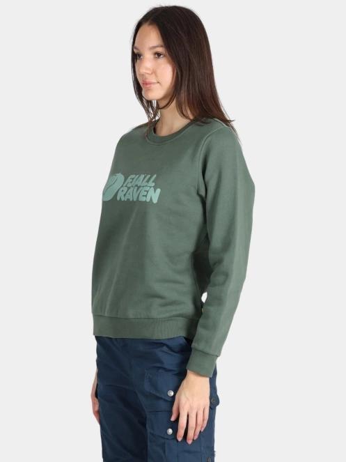 Fjallraven Fjällräven Logo Sweater W női pulóver zöld színben 3