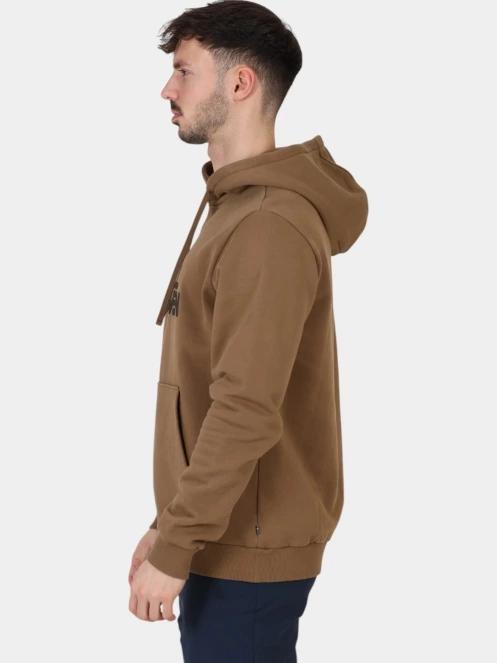 Fjallraven Fjällräven Logo Hoodie M férfi kapucnis pulóver barna színben 3