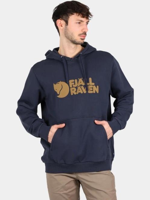 Fjallraven Fjällräven Logo Hoodie M férfi kapucnis pulóver sötétkék színben 2
