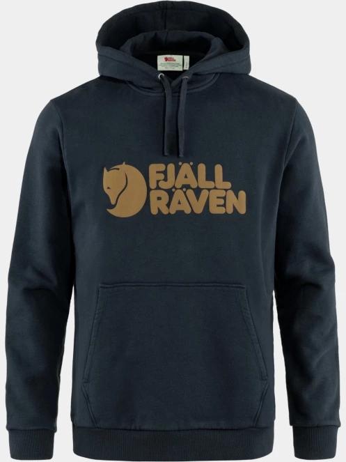 Fjallraven Fjällräven Logo Hoodie M férfi kapucnis pulóver sötétkék színben 7