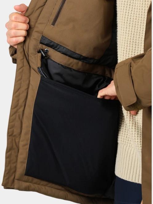 Fjallraven Nuuk Parka M férfi télikabát barna színben 11