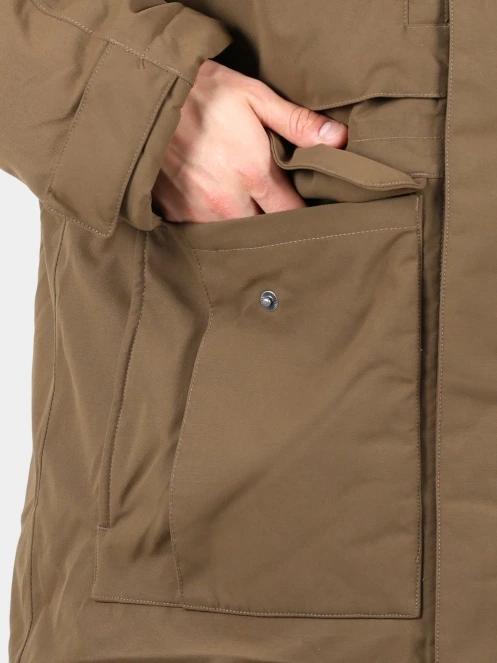 Fjallraven Nuuk Parka M férfi télikabát barna színben 8