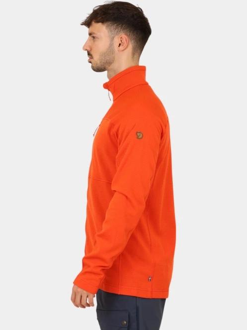 Fjallraven Abisko Lite Fleece Jacket M férfi polár pulóver narancssárga színben 3