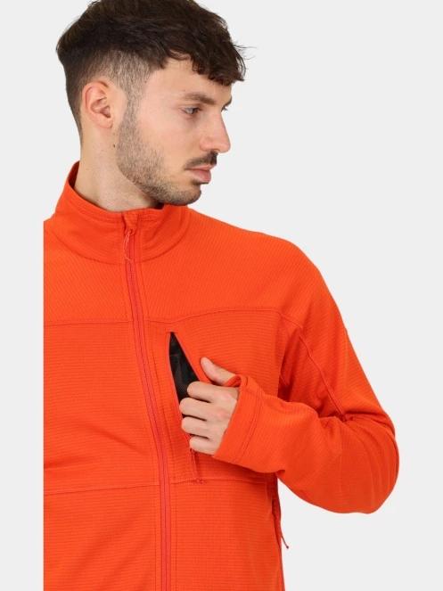 Fjallraven Abisko Lite Fleece Jacket M férfi polár pulóver narancssárga színben 6