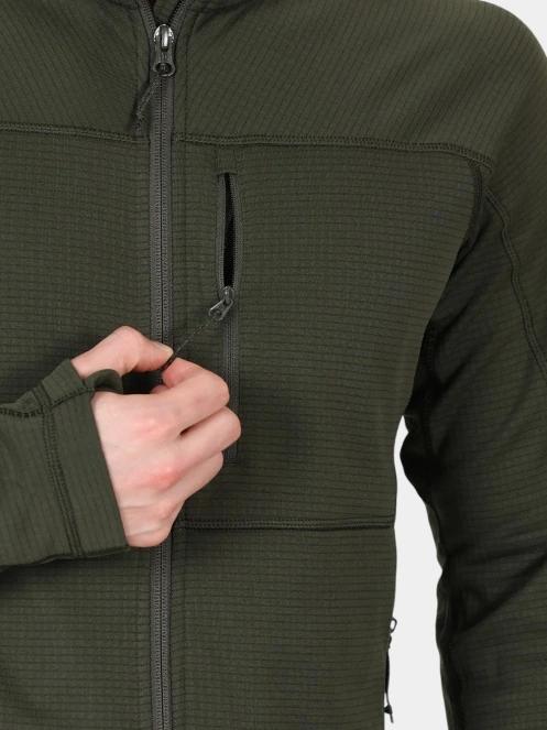 Fjallraven Abisko Lite Fleece Jacket M férfi polár pulóver oliva színben 7