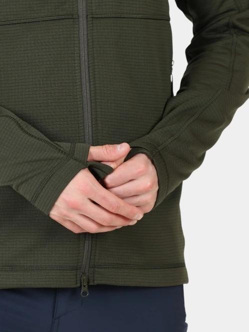 Fjallraven Abisko Lite Fleece Jacket M férfi polár pulóver oliva színben 8