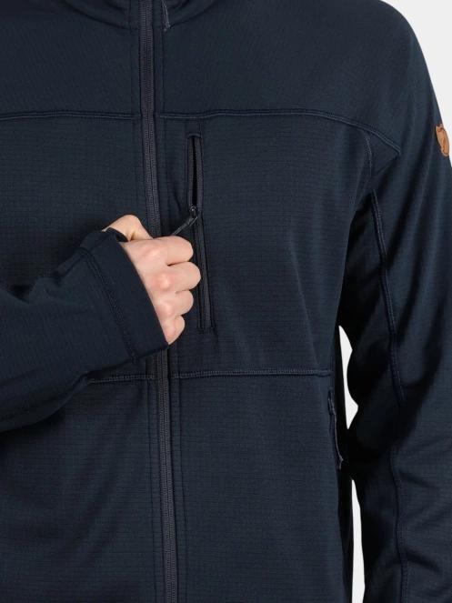 Fjallraven Abisko Lite Fleece Jacket M férfi polár pulóver sötétkék színben 6