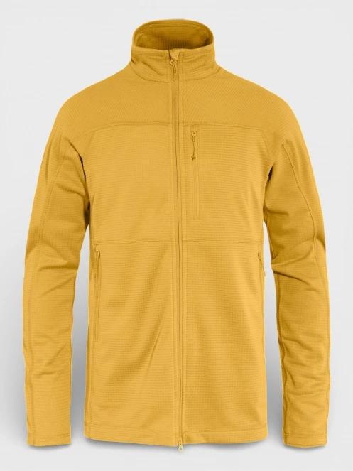 Fjallraven Abisko Lite Fleece Jacket M férfi polár pulóver sárga színben 2