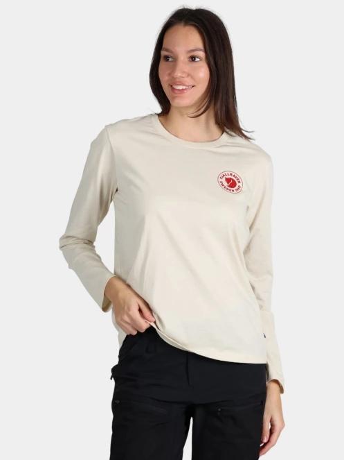 Fjallraven 1960 Logo T-shirt LS W női hosszú ujjú póló homok színben 2