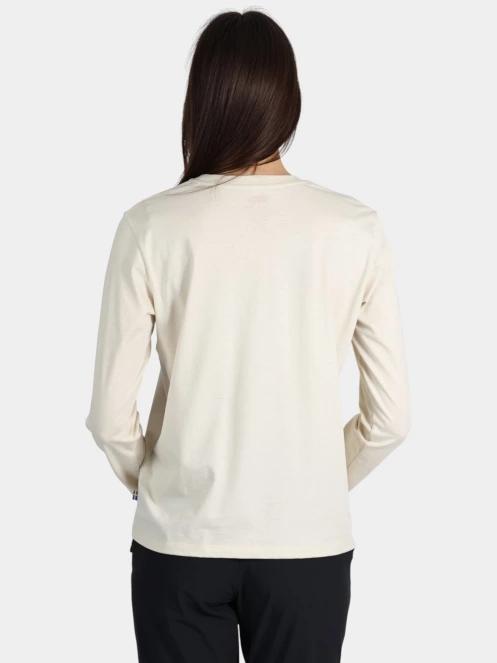 Fjallraven 1960 Logo T-shirt LS W női hosszú ujjú póló homok színben 4